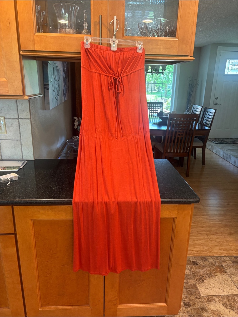 Allen B Strapless Summer Long Dress